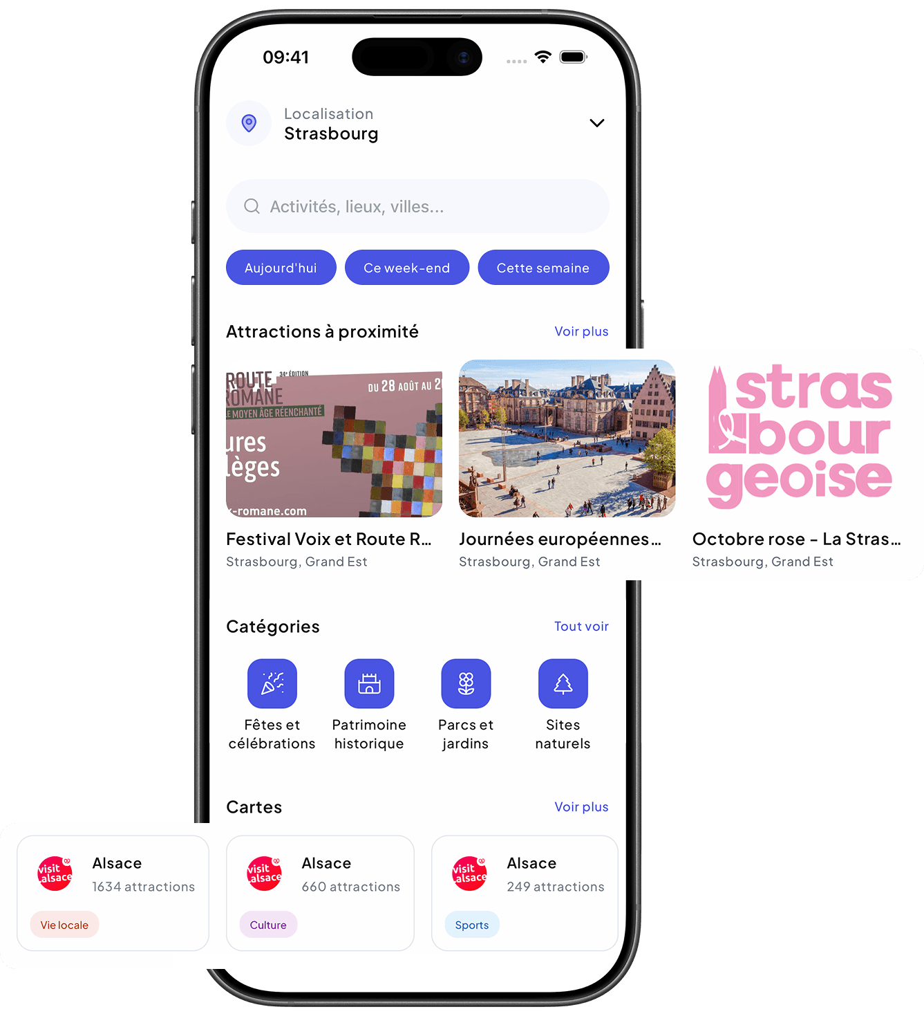 Aperçu de l'application Wunderday sur smartphone