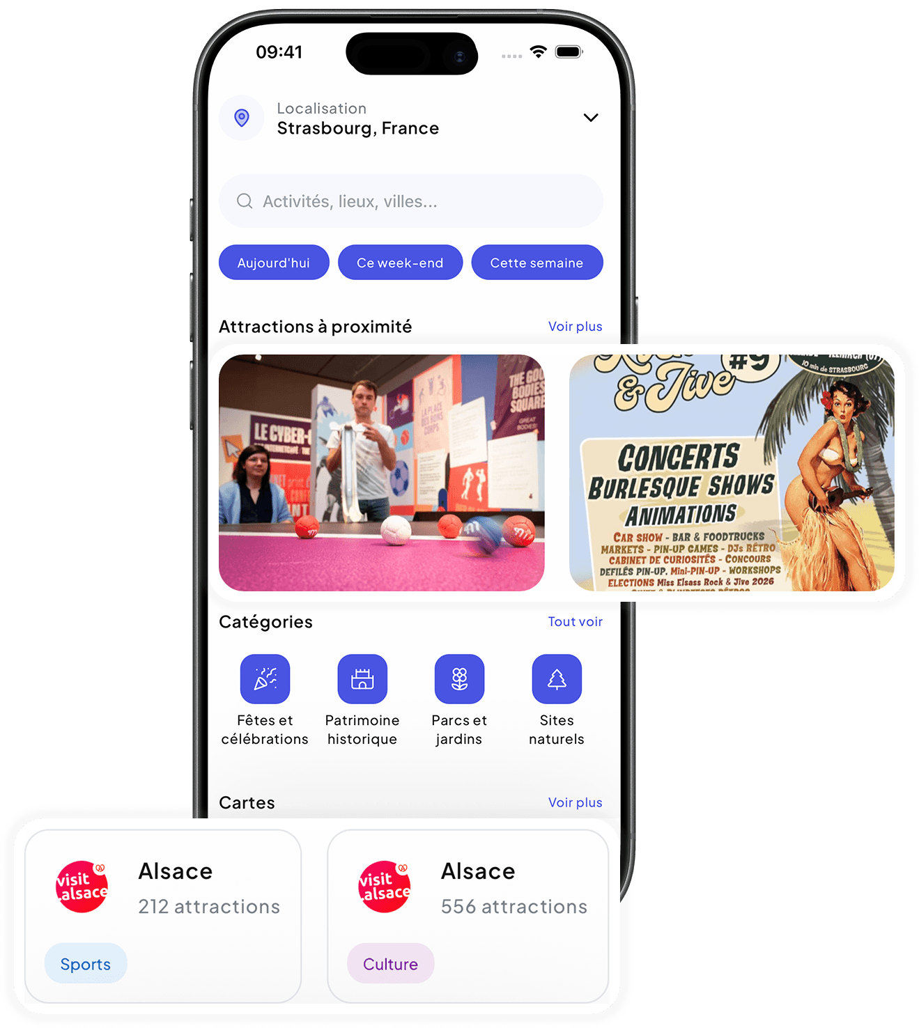 Aperçu de l'application Wunderday sur smartphone